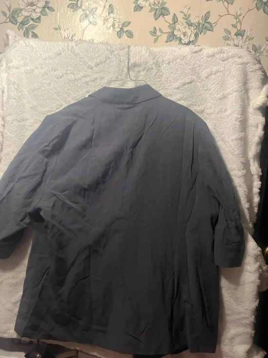 Women’s Tailored dark gray Ponte Blazer - Classic Single-Button Jacket - Picture 9 of 12